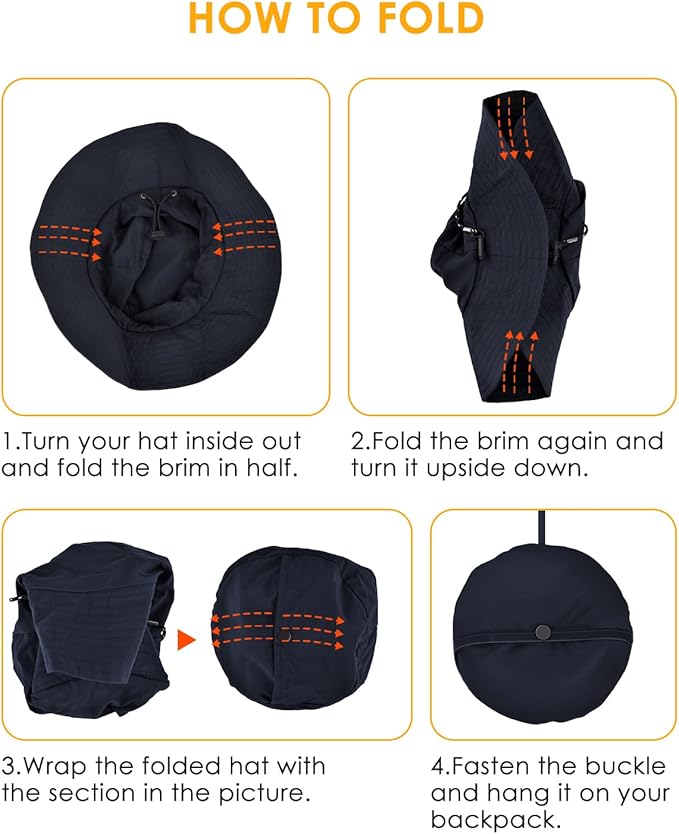 BROTOU Foldable Bucket Hats for Women/Men, UPF 50+ Wide Brim Sun Hat, - Image 6