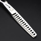 SHARENDS 6/6.5 inch Professional Hair Scissors - Barber Scissors - Stainless Steel - Silver - Modern Style - Right Hand - 6 Inch Teeth-A