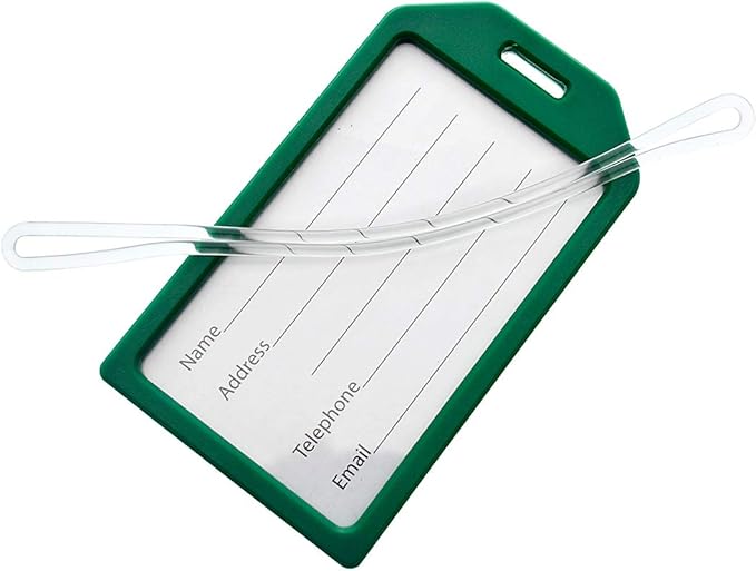 5 Pack - Premium Rigid Airline Luggage Tag Holders - Heavy Duty Hard Plastic - Image 6