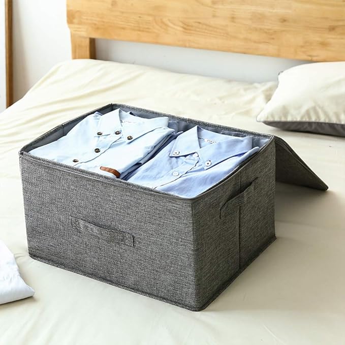 ANMINY 2PCS Storage Bins with Zipper Lids 51.9 Qt Lidded Fabric Storage Boxes - Image 6