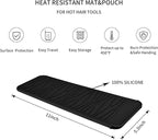 Heat Resistant Travel Mat Pouch for Hair Straighteners,Crimping Irons,Curling Wands,Flat Irons and Styling Tools