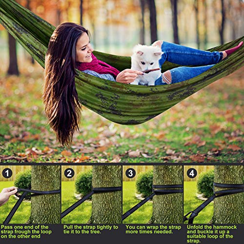 Camping Hammock with Net (Camo / Large)