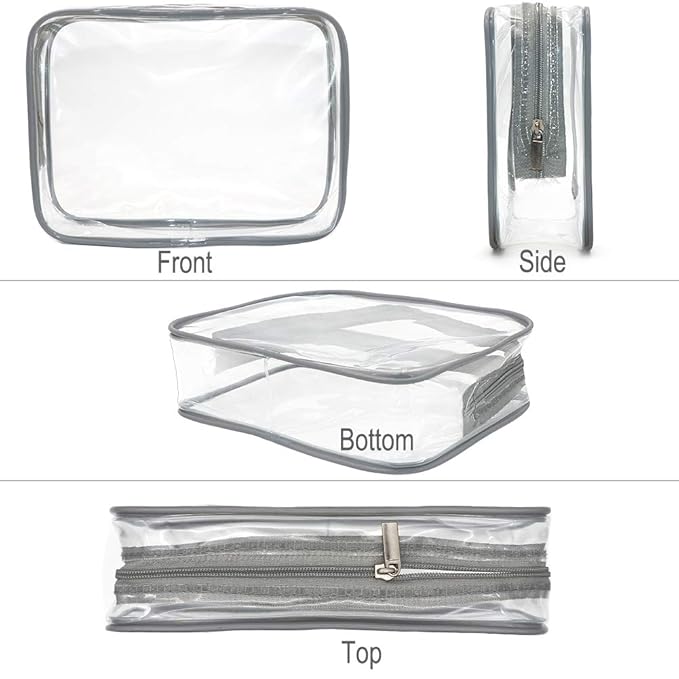 APREUTY Clear Makeup Bags, TSA Approved 6Pcs Cosmetic Makeup Bags Set Clear PVC - Image 9