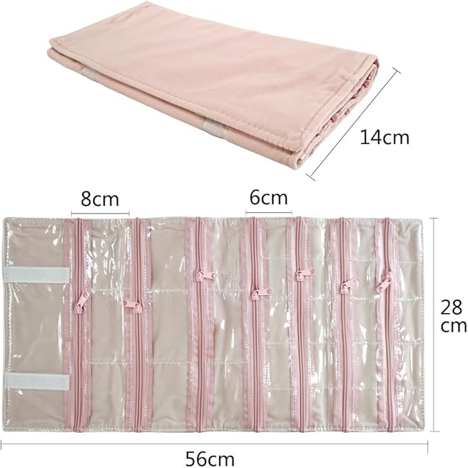 Travel Jewelry Roll Bag Portable Organizer Pouch - Image 3