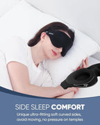 MZOO Sleep Eye Mask for Side Sleeper Men Women, Zero Eye Pressure 3D Sleeping - Image 3