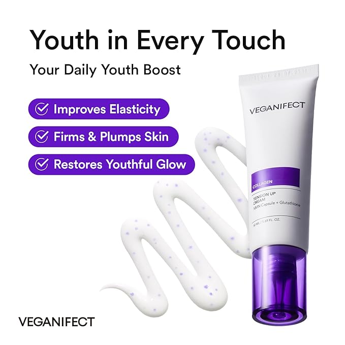 NMN Collagen Cream | Hydrating & Firming Moisturizer with Peptides & Glutathione & Hyaluronic Acid | Boosts Elasticity & Wrinkle Care | Korean Skincare, 1.69 fl.oz