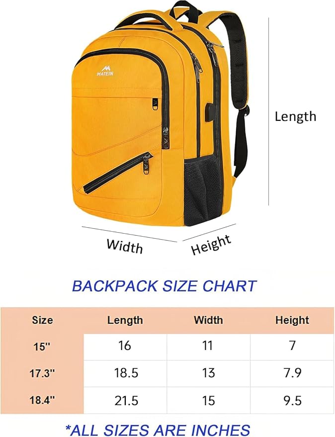 MATEIN 18.4 Inch TSA Approved Backpack, Extra Large 50 L Outdoor Carryon - Image 5