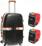 Adjustable Luggage Straps with Combination Lock – 4 Pack Bright Colors by SpiralScgv