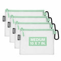 Air Production Medium Clear Zipper Pouch (Mint Green / Medium)
