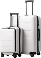 Coolife Luggage Suitcase Piece Set Carry On ABS+PC Spinner by COOLIFE