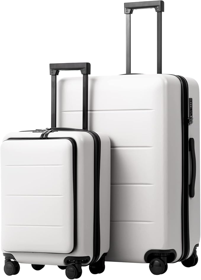 Coolife Luggage Suitcase Piece Set Carry On ABS+PC Spinner by COOLIFE