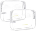 BAGSMART Clear Toiletry Bag, 2 Packs TSA Approved Water Resistant Quart Size by BAGSMART