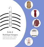Nature Smile No Shoulder Bump Multiple Sweater Coat Clothes Hangers - Image 5
