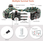 20 in 1 Survival Paracord Bracelet Adjustable Gear Kit - Image 2