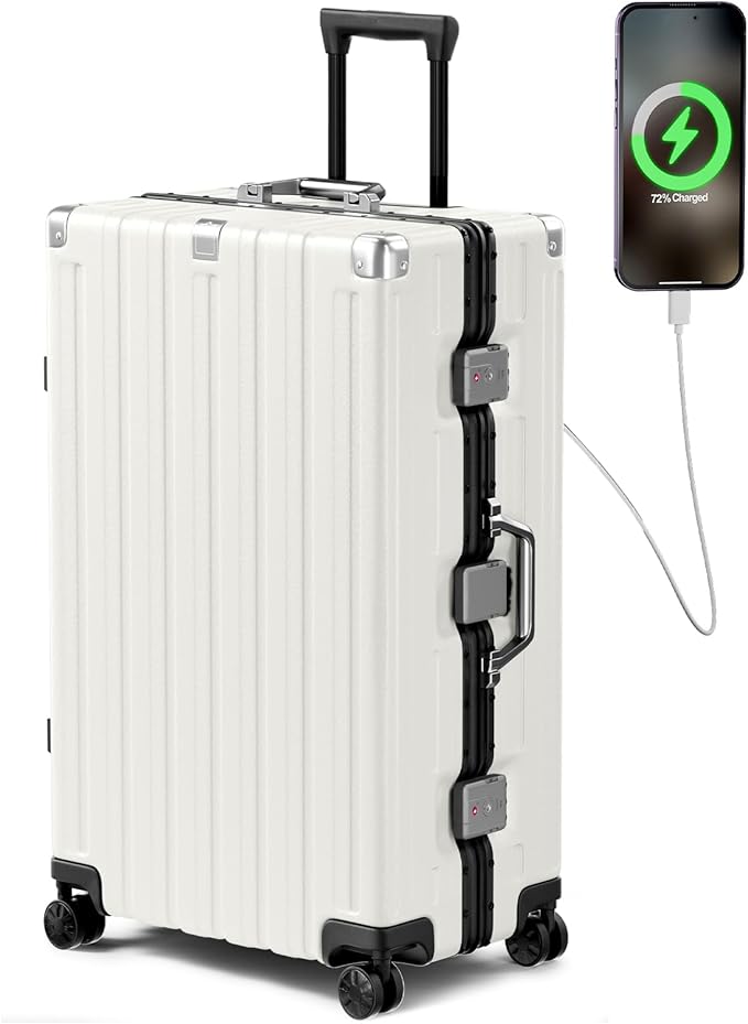 Krute Large Luggage 28 inch Zipperles Suitcase by Krute