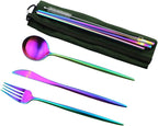 Gugrida Reusable Travel Utensils, 7 Piece Portable 304 Stainless Steel - Image 4