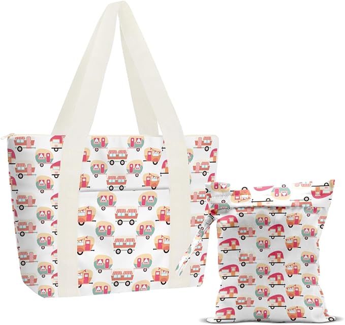 Beach Bags Wet Bag for Swimsuit Tote Bag for Friends Travel Gifts, Aloha Bags by zcyxuuw