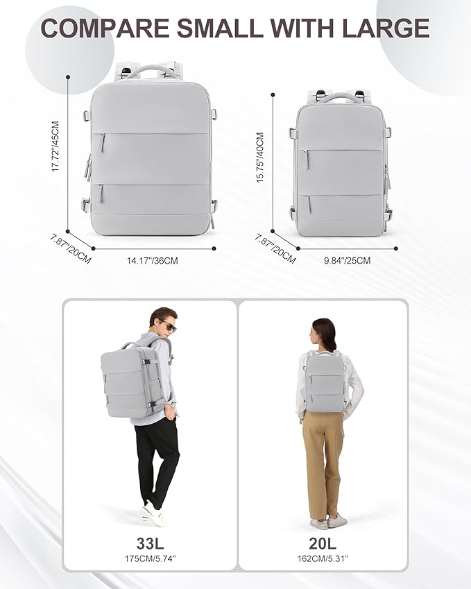 coowoz Large Travel Backpack Carry On - Image 8