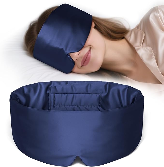 Zenssia Satin Sleep Mask for Women and Men, Lightweight Padded Eye Mask by Zenssia