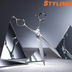 High-end Professional Extremely Very Sharp Barber Hair Cutting Scissors Hairdresser Shears For Hair 6.5 Inch Haircut Scissor Made Of Stainless Steel Alloy For Hairdressing Salon and Home Use