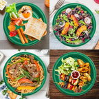 100 Pcs 10 Inch Green Plastic Plates (Green / 100 Pcs)