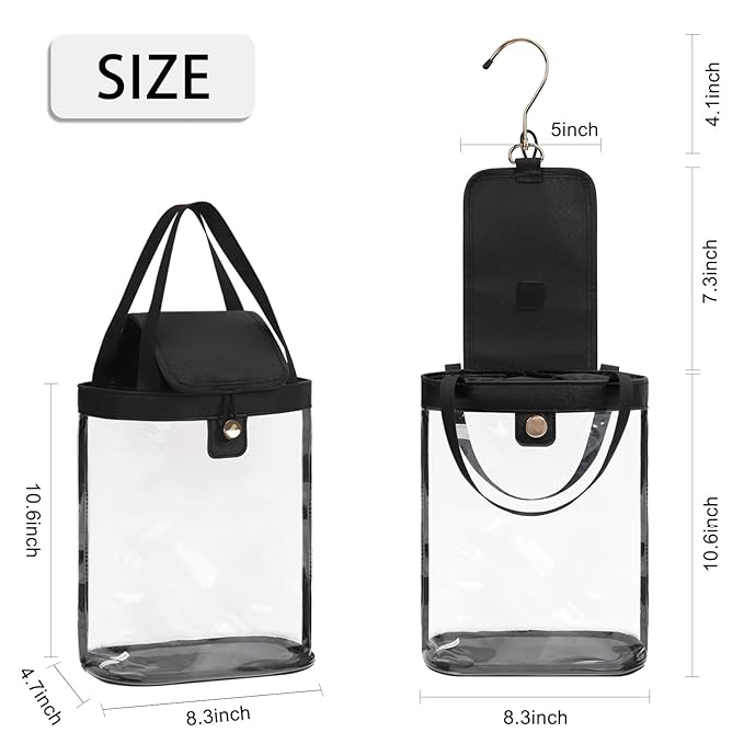 Travel Toiletry Bag, Hanging Clear Toiletry Bag - Image 6