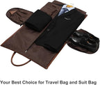 Leather Garment Bag for Travel, Modoker Carry On Travel Bag - Image 6