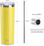koodee 20 oz Tumbler with Lid and Straw -4 Pack Insulated Skinny Tumblers - Image 5