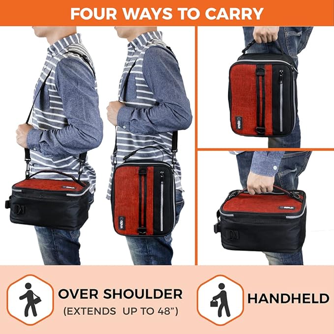 opux Insulated Lunch Box for Men Women Adult, Compact Lunch Bag for Kids Boy - Image 4