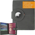 GARZINI Passport Holder with AirTag, Passport Wallet with RFID, Travel by GARZINI