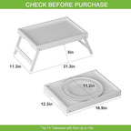 Bed Tray Table with Folding Legs, Bamboo Breakfast in Bed - Image 2