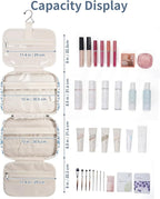 Narwey Travel Toiletry Bag for Women Large Hanging Makeup Bag Organizer - Image 6