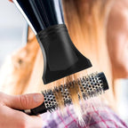 2pcs Hair Dryer Diffuser Nozzle Chi Blow Dryer Nozzle Flexible Nozzle Hair Dryer Nozzle Blow Diffuser Attachment Hair Dryer Diffuser Replacement Accessory Curly Volumizing Black