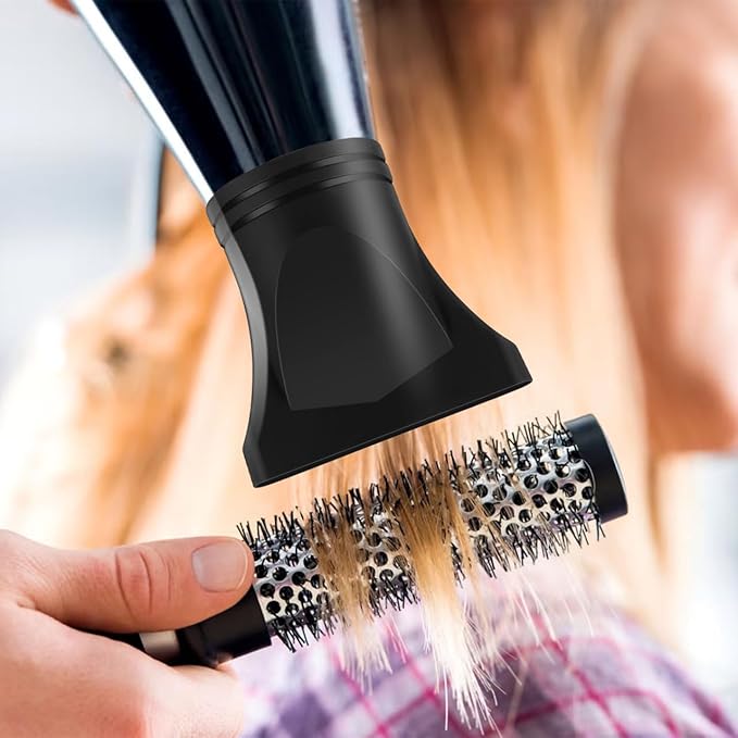 2pcs Hair Dryer Diffuser Nozzle Chi Blow Dryer Nozzle Flexible Nozzle Hair Dryer Nozzle Blow Diffuser Attachment Hair Dryer Diffuser Replacement Accessory Curly Volumizing Black