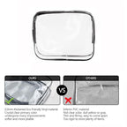 2Pcs Crystal Clear PVC Travel Toiletry Bag Kit - Image 6