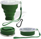 Collapsible Cup-Silicone Foldable Expandable Folding Drinking Cups-Reusable by FINDWORLD