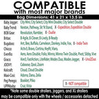 Stroller Travel Bag for Standard or Double (Black with Black Trim)