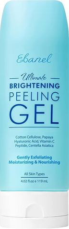 Ebanel Exfoliating Face Scrub Peeling Gel, Brightening Moisturizing Cleanser, Dead Skin Remover for Face, Exfoliating Facial Wash with Centella, Hyaluronic Acid, Vitamin C & E