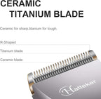 Hatteker Beard Trimmer for Men Professional Hair Clipper Hair Trimmer Shaver Haircut Detail Cutting Kit for Men Cordless Waterproof