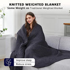 Knitted Weighted Blanket (27-granite Grey / 48" x 72" | 12lbs)