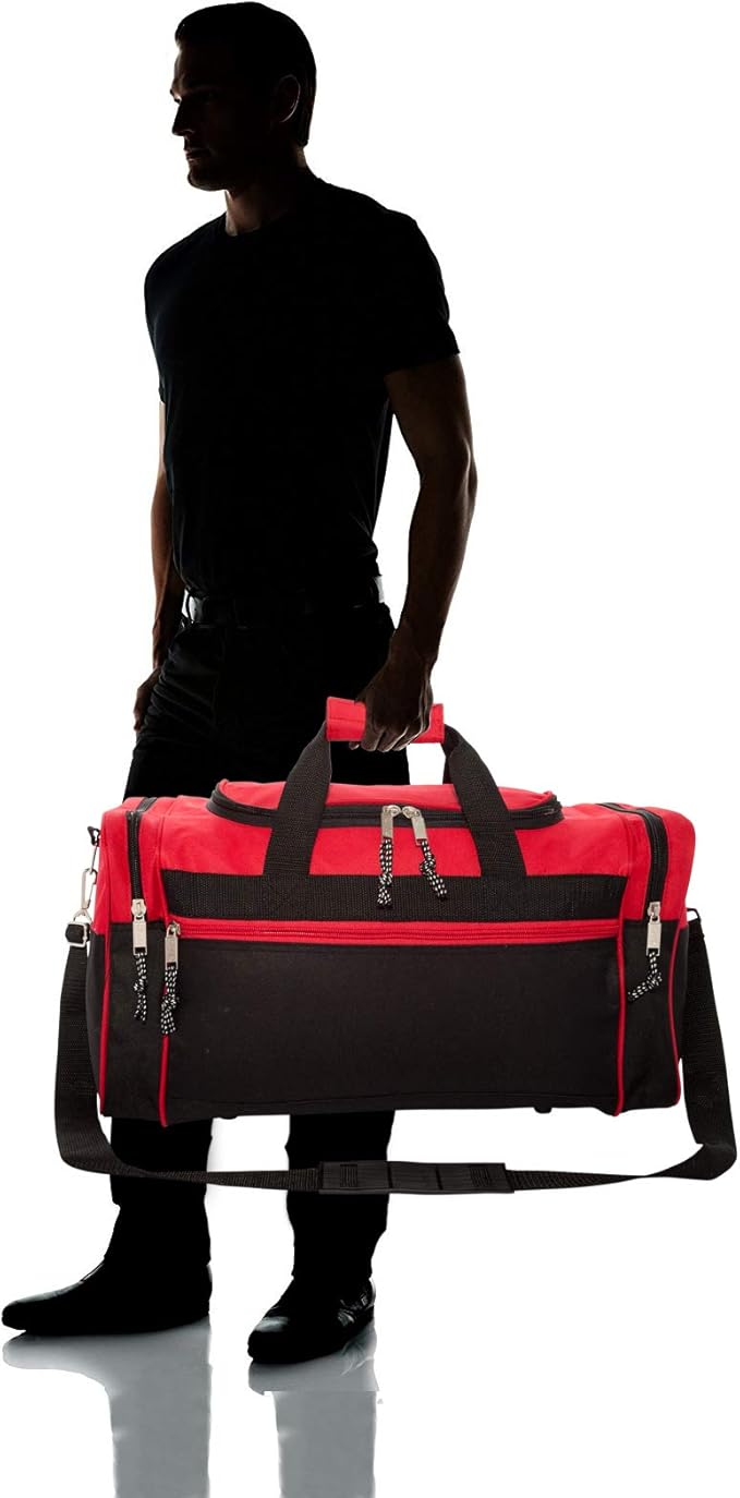 DALIX 21" Blank Sports Duffle Bag Gym Bag Travel Duffel - Image 7