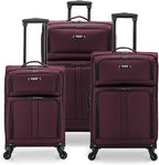 U.S. TRAVELER Anzio Softside Expandable Spinner Luggage, 3-Piece Set by USTraveler