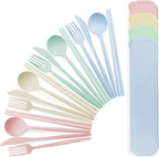 4 Sets Reusable Travel Utensils Set by TWUTGAYW