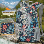 Lightweight Packable Backpack 20L (20 L / Royal Blue, Floral Print)