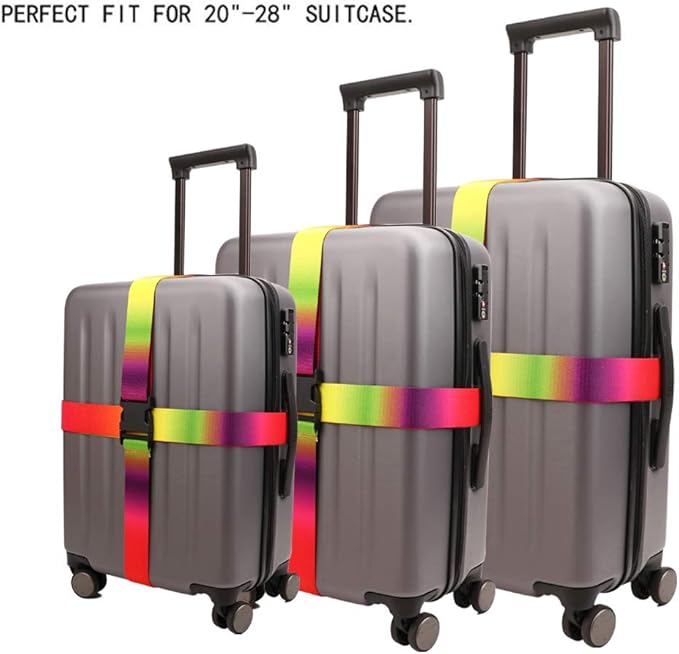 Adjustable Travel Luggage Strap Suitcase Belt Travel Bag Accessories 1.96 in W - Image 5
