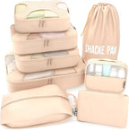 Shacke 8 Set Packing Cubes for Travel Lightweight Luggage Organizer by Shacke