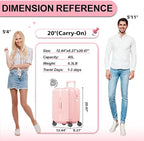 Krute Carry on Luggage 20 Inch USB Suitcases - Image 2