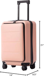 Coolife Luggage Suitcase Piece Carry On ABS+PC Spinner Trolley - Image 8