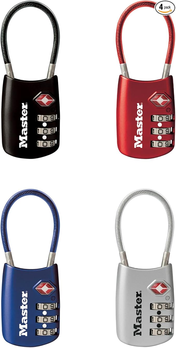 Master Lock Set Your Own Combination TSA Approved Luggage Lock, Travel Zipper by MasterLock