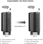 Hanke Hardside Expandable Carry On Luggage, 20 Inch Top Opening Trunk Luggages - Image 2